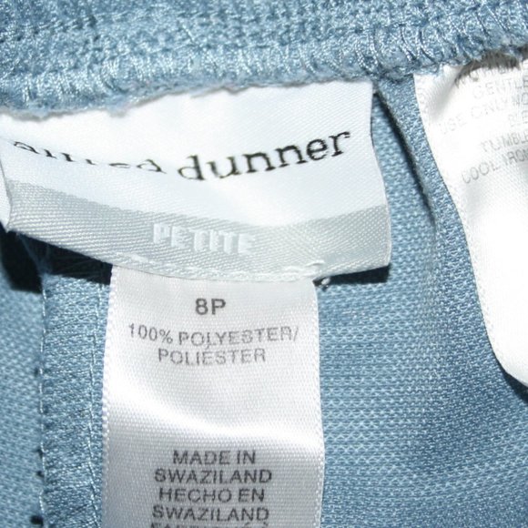 💙 Alfred Dunner Soft Blue Pants – Size 8P Petite - Picture 3 of 4